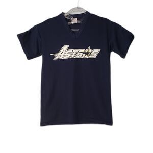 Houston Astros Shirt Kids XL Navy Blue MLB Baseball Number 6 Majestic